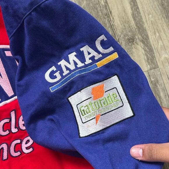 Vintag Jeff Hamilton Racing Jeff Gordon Dupont Nascar Flames Jacket Size Large - Picture 7 of 8